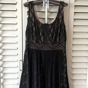 Black Lacy Knee-Length Dress